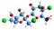 3D image of Sucralose skeletal formula