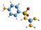 3D image of Sulfaguanidine skeletal formula
