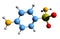 3D image of sulfanilamide skeletal formula
