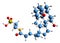 3D image of Taurochenodeoxycholic acid skeletal formula