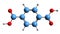 3D image of Terephthalic acid skeletal formula