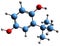 3D image of tert-Butylhydroquinone skeletal formula