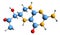 3D image of Tetrahydrobiopterin skeletal formula