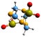 3D image of Tetramethylenedisulfotetramine skeletal formula