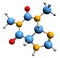 3D image of Theophylline skeletal formula