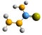 3D image of Thiosemicarbazide skeletal formula