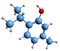 3D image of Thymol skeletal formula