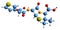 3D image of Ticarcillin skeletal formula