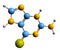 3D image of Tioguanine skeletal formula