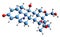 3D image of Triamcinolone acetonide skeletal formula