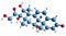 3D image of Triamcinolone skeletal formula