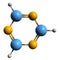 3D image of Triazine skeletal formula