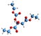 3D image of Triethyl citrate skeletal formula