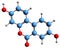3D image of Urolithin A skeletal formula