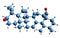 3D image of Ursolic acid skeletal formula