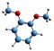 3D image of veratrole skeletal formula