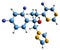 3D image of Voriconazole skeletal formula
