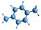 3D image of Xylene skeletal formula