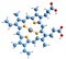 3D image of Zinc protoporphyrin skeletal formula