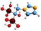 3D image of Zoledronic acid skeletal formula