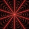 3d infinity red polygonal fractal pattern