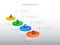 3D infographic layout with four different steps for business.