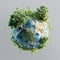 3D International Mother Earth Day, images to raise awareness of protecting nature