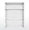 3d isolated Empty white bookshelf