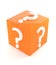 3d Isolated Orange Question Box