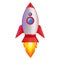 3D Isolated Rocket Vector Illustration