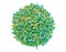 3D Isolated Virus Illustration. Medicine or biology concept back