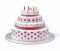 3d Isolated White Cake Illustration