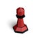 3D isometric chess pawn .