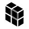 3d isometric cubes as construction, construct, building, technology, architecture and development icon, symbol, logo