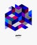 3D isometric cubic design vector geometric abstract background, modern city abstraction theme, construction buildings and blocks