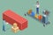 3D Isometric Flat Vector Conceptual Illustration of Customs Inspection