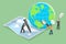 3D Isometric Flat Vector Conceptual Illustration of Earths Equator