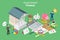 3D Isometric Flat Vector Conceptual Illustration of Government Finance