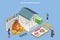 3D Isometric Flat Vector Conceptual Illustration of Government Finance