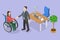 3D Isometric Flat Vector Conceptual Illustration of Hiring People With Disabilities