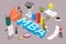 3D Isometric Flat Vector Conceptual Illustration of MBA - Master Of Business Administration