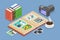 3D Isometric Flat Vector Conceptual Illustration of Photo Album