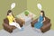 3D Isometric Flat Vector Conceptual Illustration of Psychological Support For Pregnant