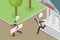 3D Isometric Flat Vector Conceptual Illustration of Robbery