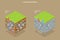 3D Isometric Flat Vector Conceptual Illustration of Soil Compaction Method