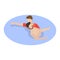 3D Isometric Flat Vector Illustration of Beach Lifeguard. Item 3