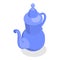 3D Isometric Flat Vector Set of Arabic Teapot. Item 1
