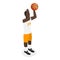 3D Isometric Flat Vector Set of Basketball Players. Item 3