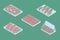 3D Isometric Flat Vector Set of Frozen Meat