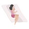 3D Isometric Flat Vector Set of Men And Women Sleeping Poses. Item 1